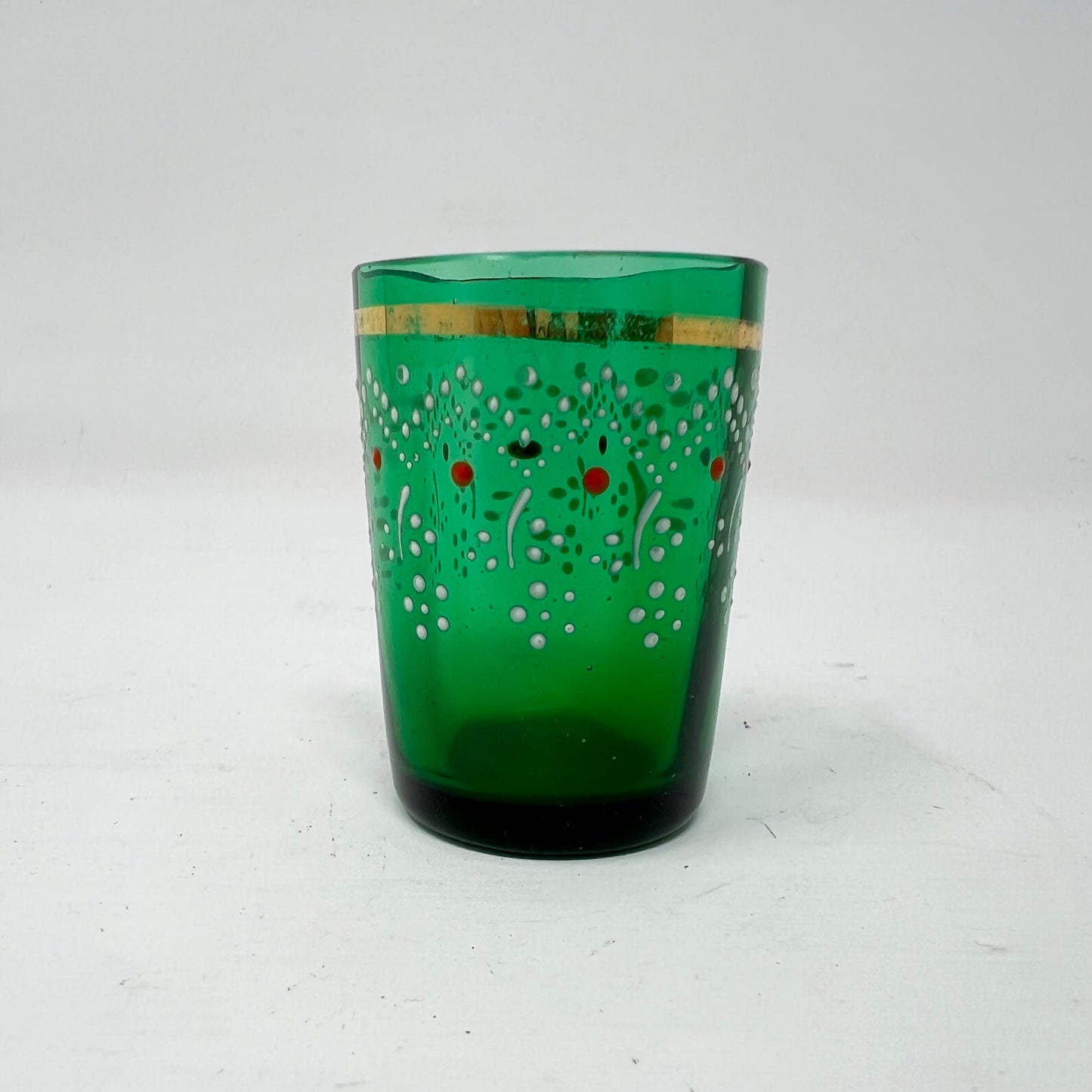 Shot Glass, hand blown, hand painted