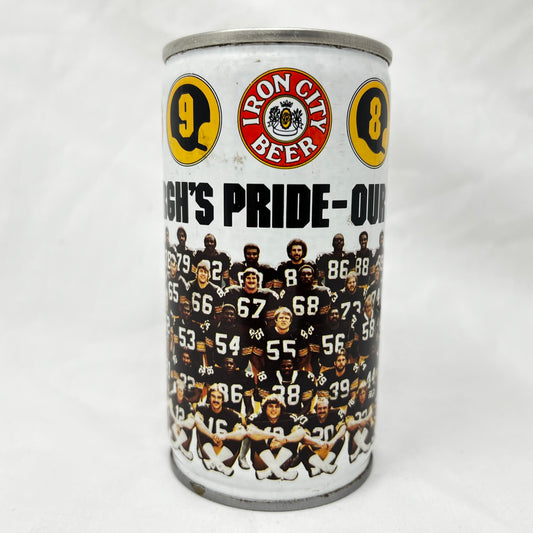 1981 unopened Iron City Steelers beer can