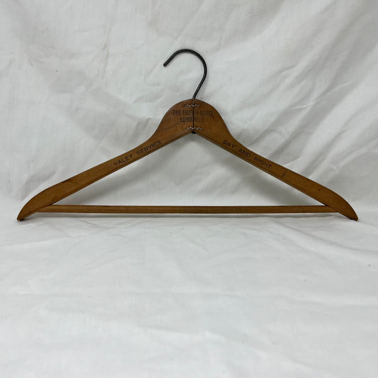 Vintage MCM “The Brown Hotel” wooden hanger