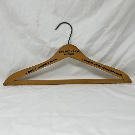 Vintage MCM “Hecht ” wooden hanger
