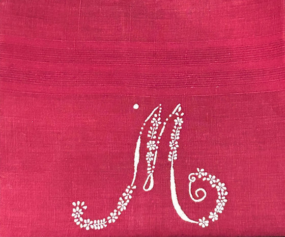 ER4: Monogrammed "M" Cotton Handkerchief