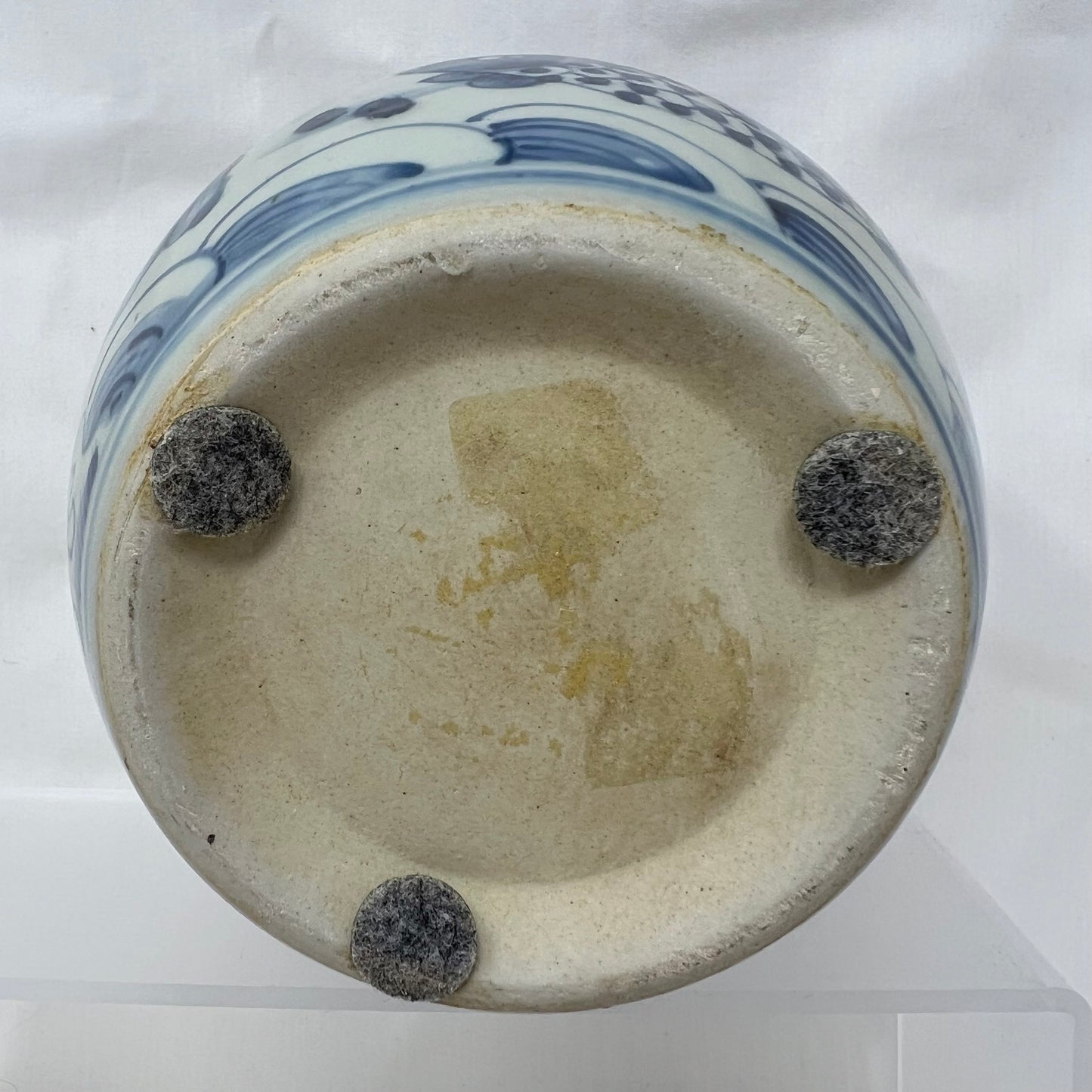 19TH C. Porcelain Paint Lotus Fish Ginger Jar