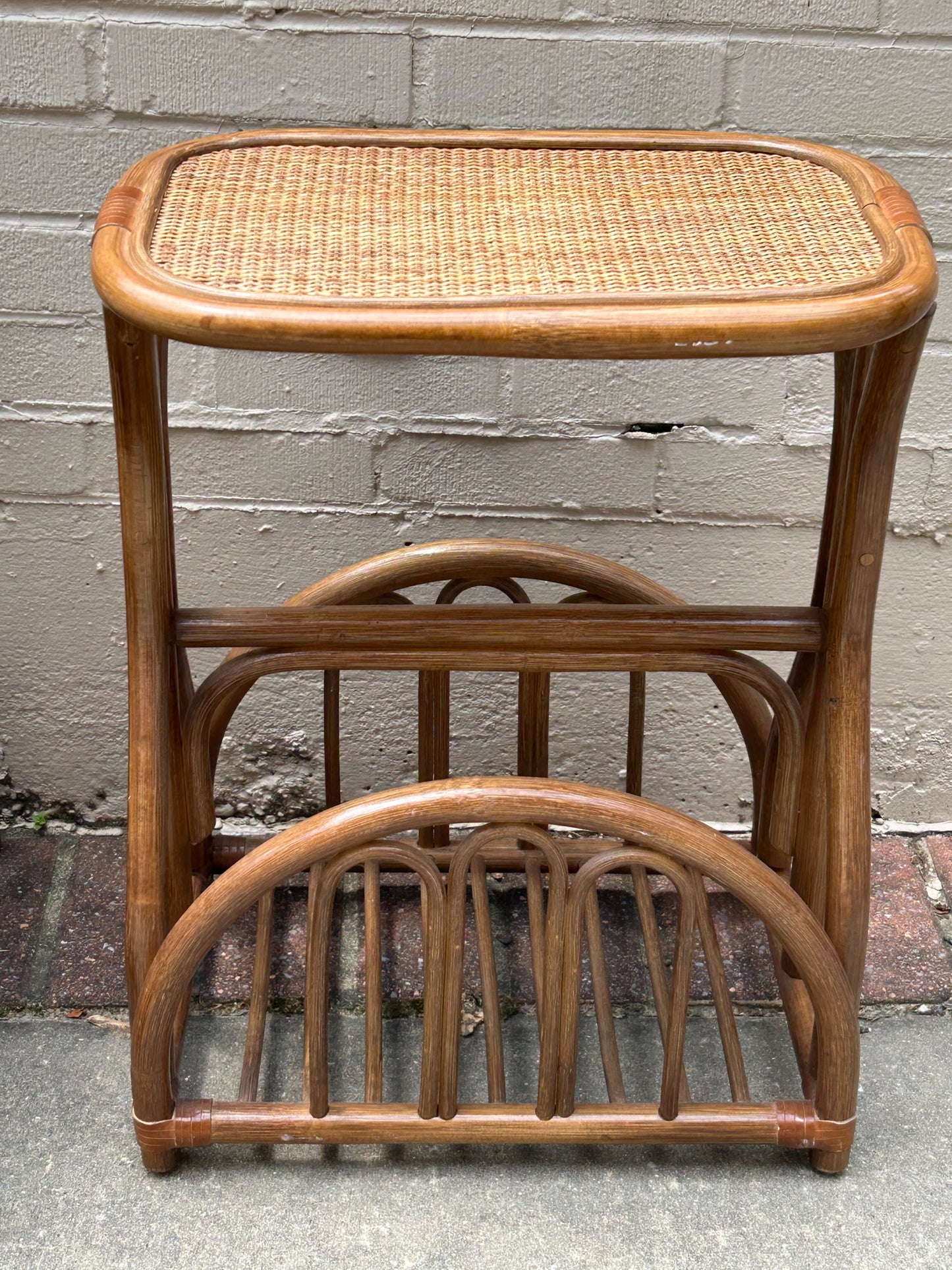 ER6: Rattan Side Tables, Pair