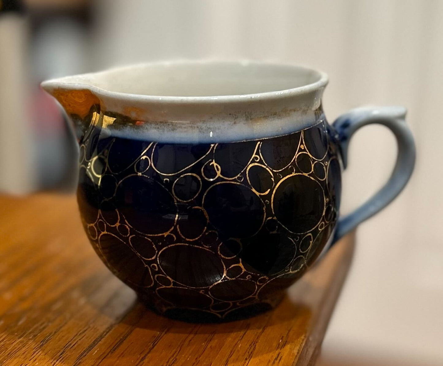 ER7: Antique Cobalt and Gold Cream Pitcher