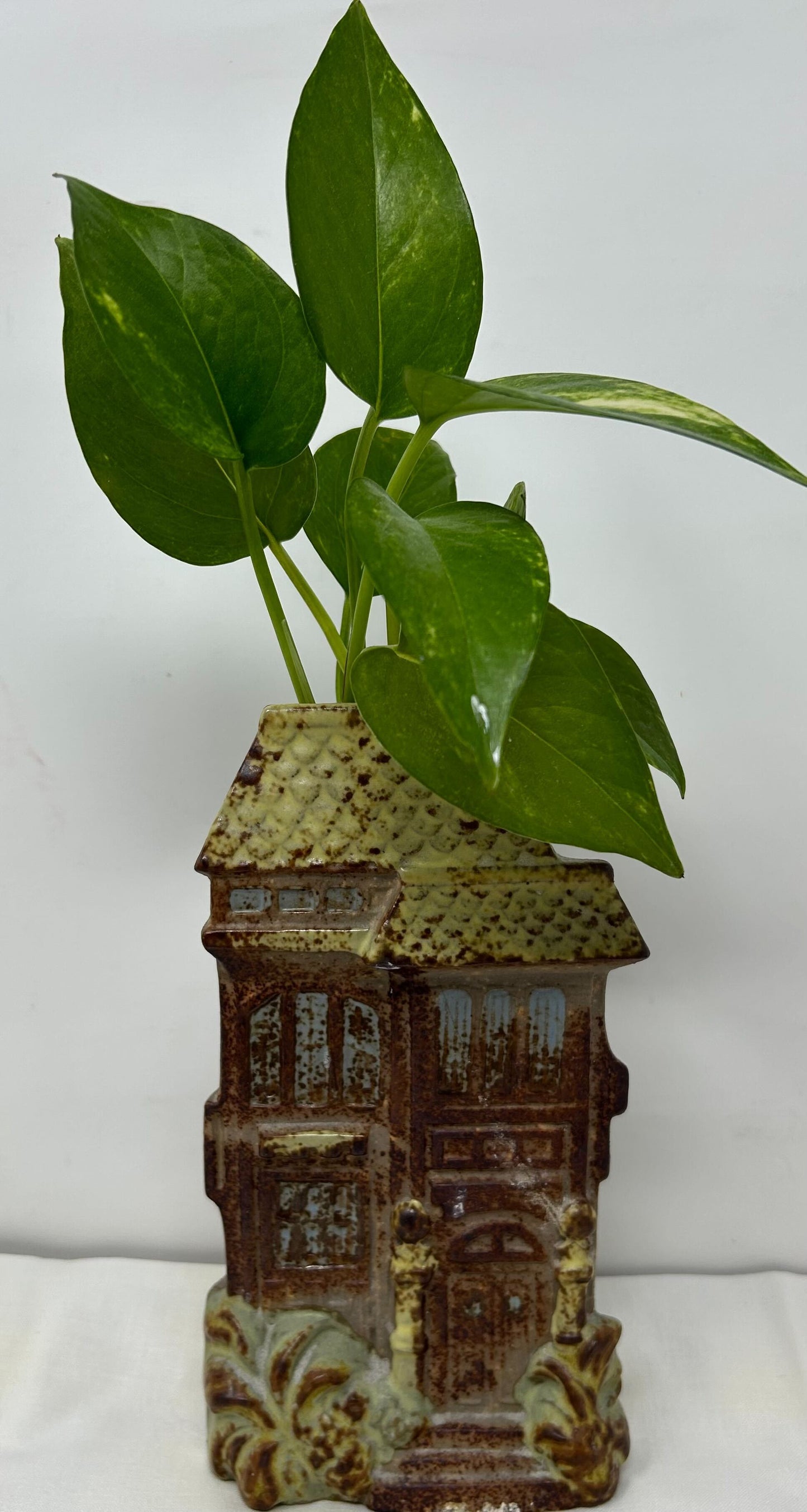 ER7: Ceramic Victorian Townhouse Wall Pocket Planter