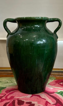  ER2: 19.5" Green Drip Vase