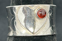  Turtle Jewelry Designs: Silver band w/ heart and garnet