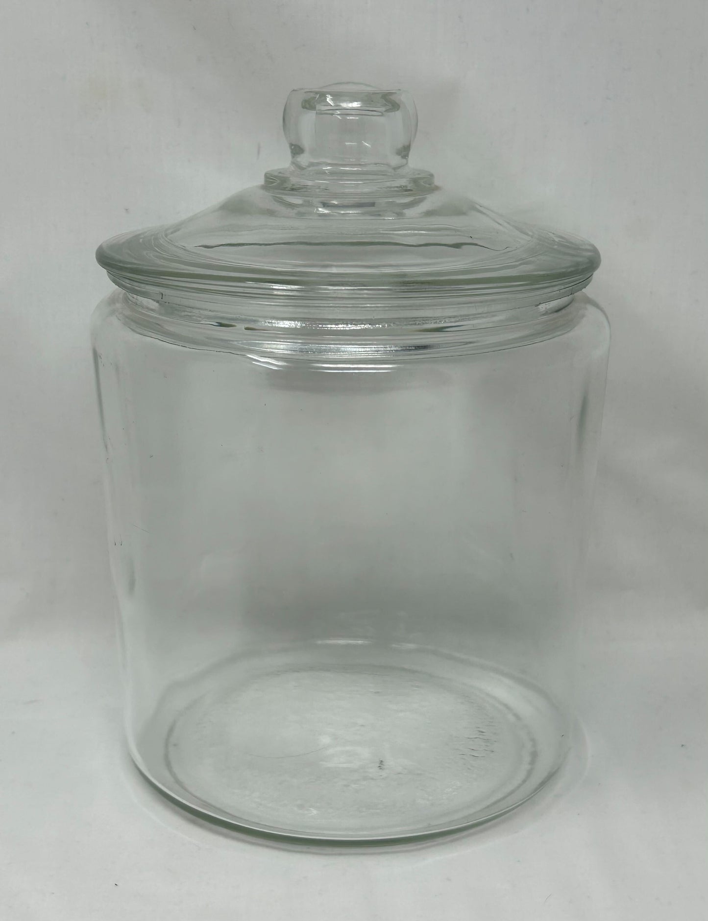 Large (10” x 7”) glass cloche jar with lid