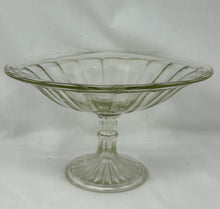  11” pressed glass compote bowl with pedestal