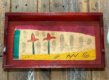  Kakdu hand-painted red wooden tray