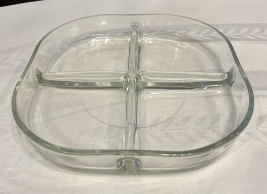 ER3: Vtg Glass Relish Tray