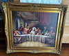 The Last Supper with all Black characters, painting framed in gold