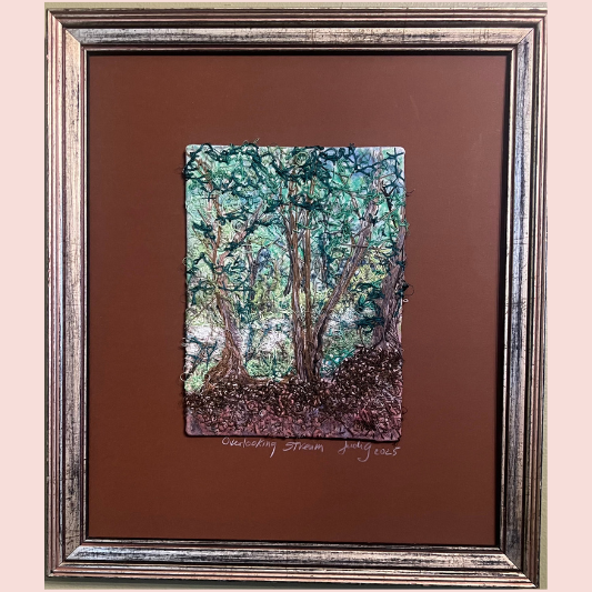 Nature in Threads: "Overlooking Stream"