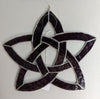 Ruby red 2D stained glass Celtic star