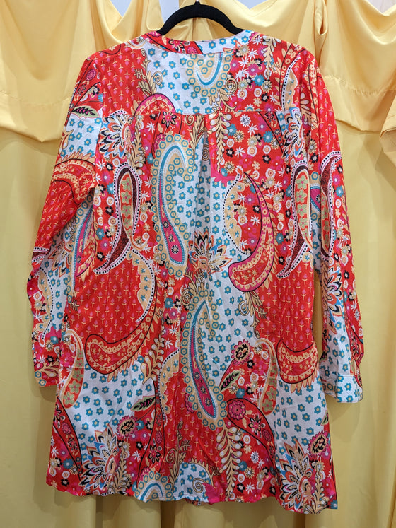 Misslook lively, paisley-patterned multicolored tunic 