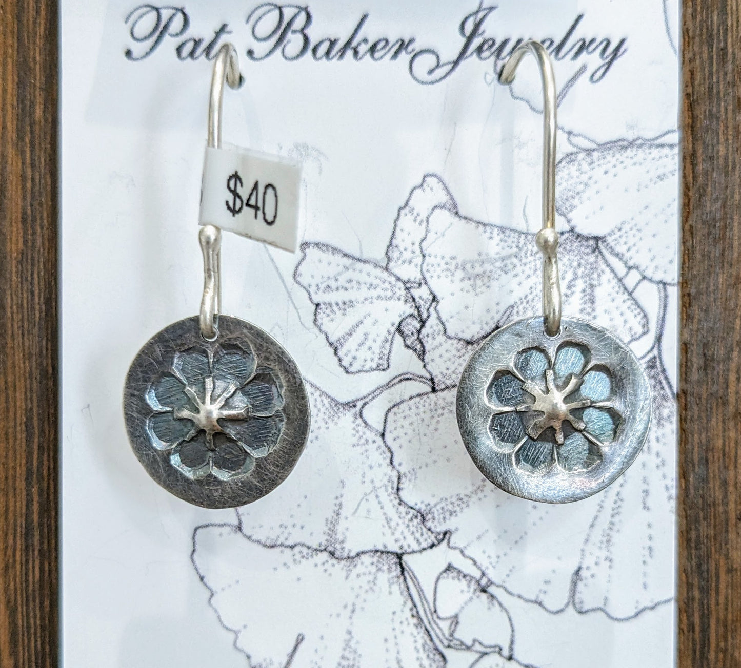 Sterling Navajo Flower Earrings