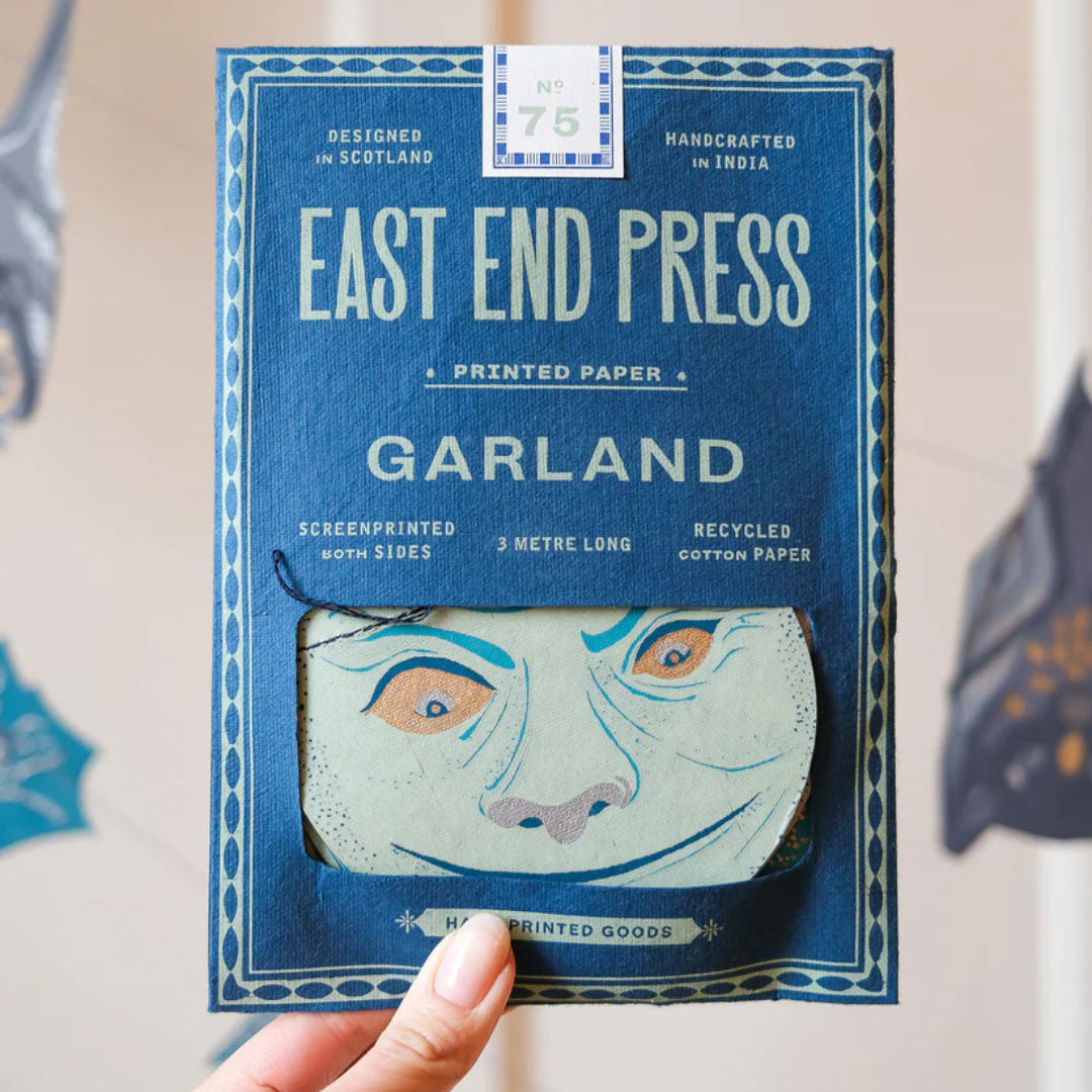 East End Press: Man On The Moon Sewn Garland