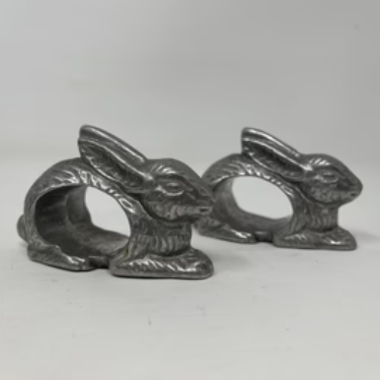 Vintage Bunny Rabbit Napkin Rings