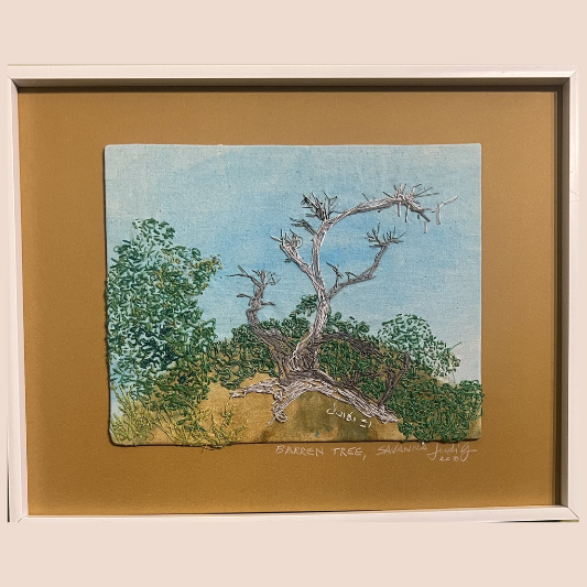 Nature in Threads: Barren Tree Embroidered Art