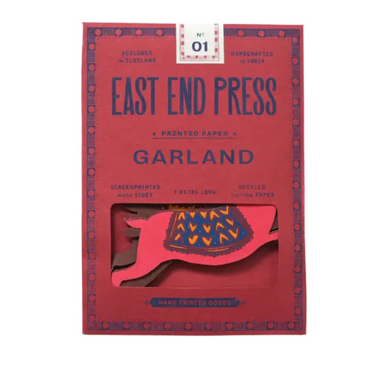 East End Press: Reindeers Sewn Garland