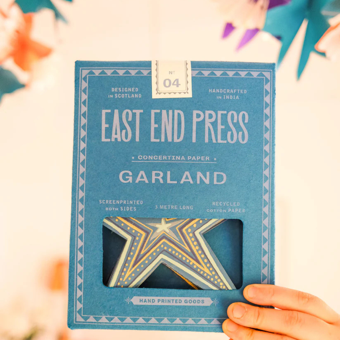 East End Press: Stars Concertina Garland