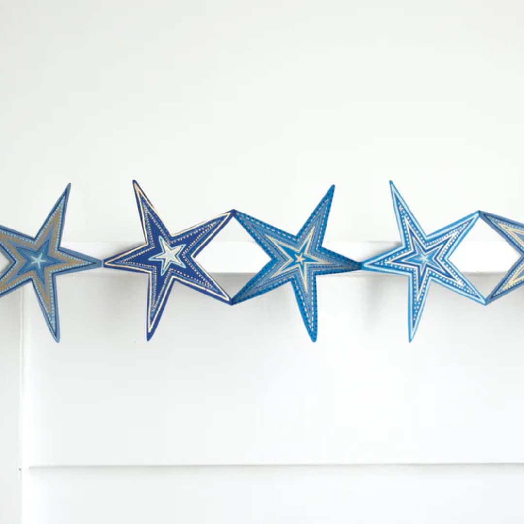 East End Press: Stars Concertina Garland