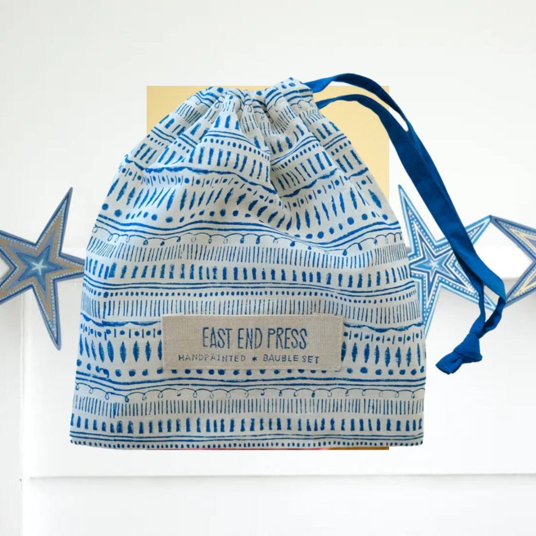 East End Press: Frosty Blue Bauble Bag