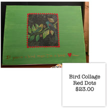  LM: Bird Collage Red Dots