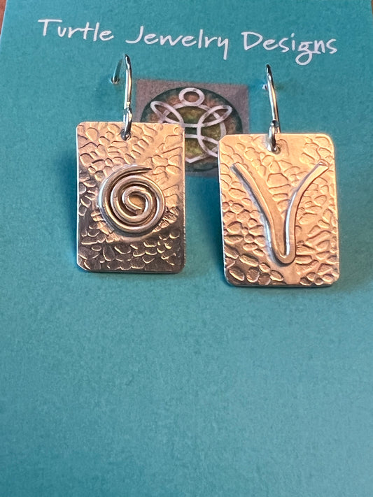 Turtle Jewelry Designs: Rectangle Earrings